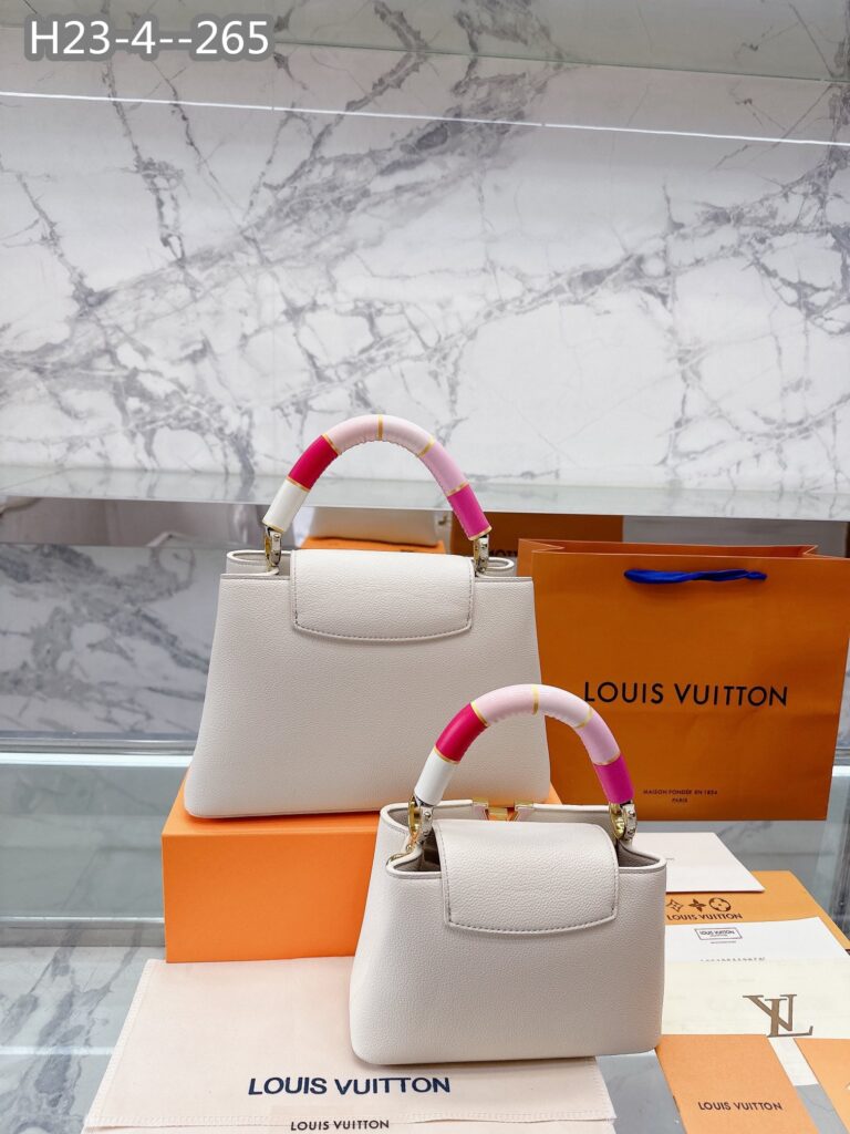 Louis Vuitton Capucines Mini Pink And White 20Cm M21646 - Image 5