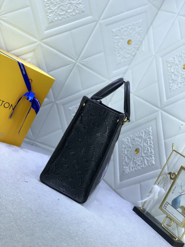 Louis Vuitton X Yk On The Go Mm With Flower Marquetry In Black 35Cm M46416 - Image 5