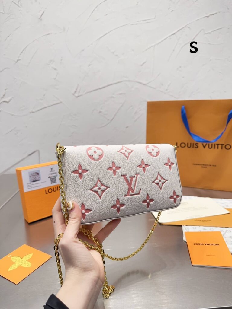 Louis Vuitton Félicie Pochette White And Pink 21Cm M82047 - Image 5