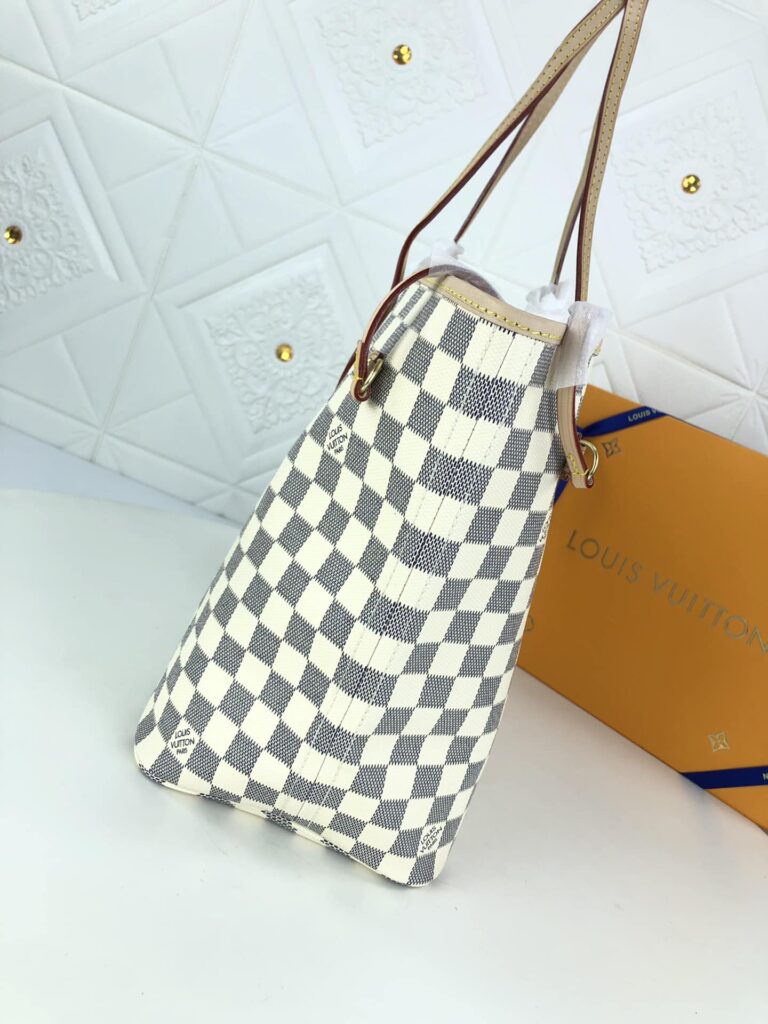 Louis Vuitton Neverfull Gm Damier Azur And Beige 40Cm N41360 - Image 6