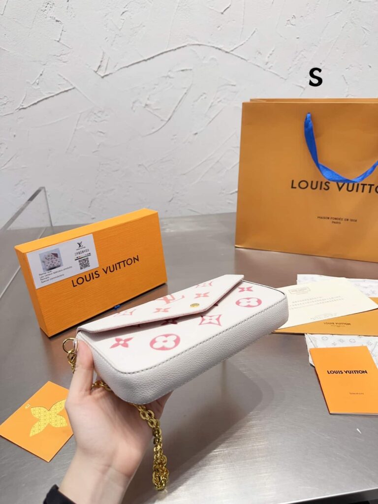 Louis Vuitton Félicie Pochette White And Pink 21Cm M82047 - Image 6