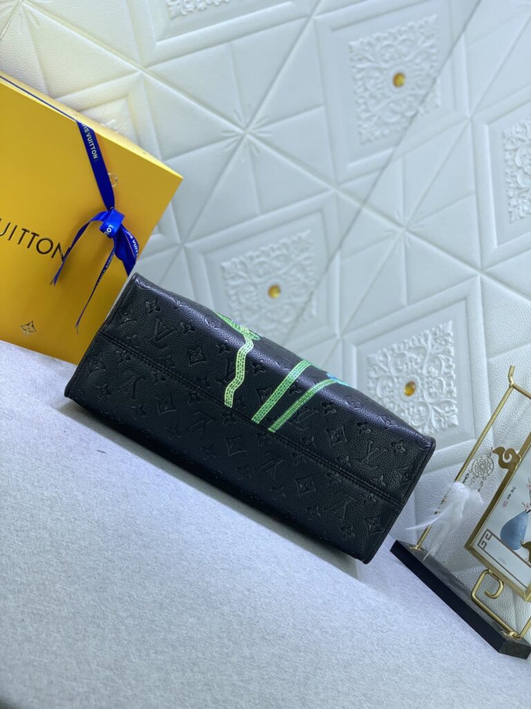 Louis Vuitton X Yk On The Go Mm With Flower Marquetry In Black 35Cm M46416 - Image 7