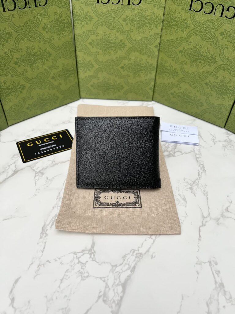 Gucci Initial G Black Short Wallet Black And Grey 11Cm - Image 9