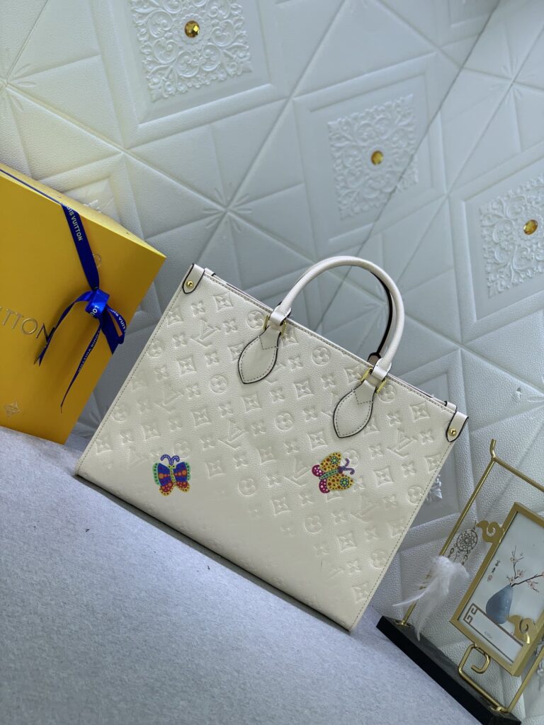 Louis Vuitton X Yk On The Go Mm With Flower Marquetry In Quartz 35Cm M21732 - Image 8