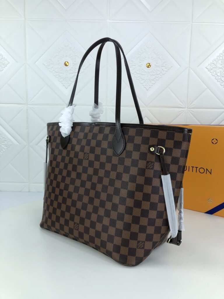 Louis Vuitton Damier Ebene Neverfull Gm Brown And Light Pink 40Cm N41357 - Image 7