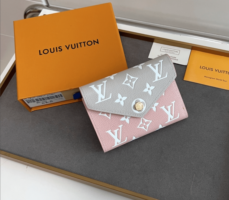 Louis Vuitton Victorine Short Wallet Pink And Grey 12Cm M81557 - Image 8