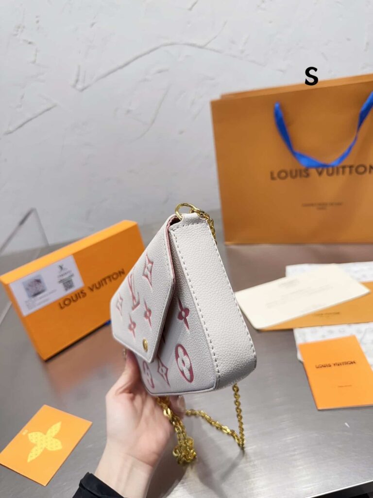 Louis Vuitton Félicie Pochette White And Pink 21Cm M82047 - Image 8