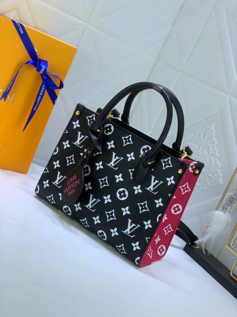 Louis Vuitton Onthego Mm 25Cm Black White And Pink M46060 - Image 9