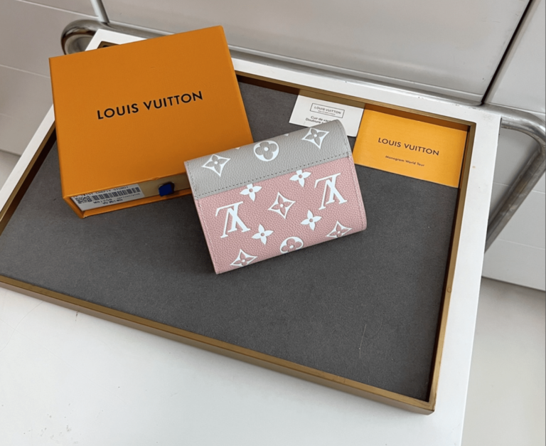 Louis Vuitton Victorine Short Wallet Pink And Grey 12Cm M81557 - Image 9