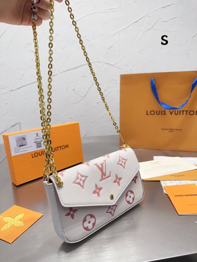 Louis Vuitton Félicie Pochette White And Pink 21Cm M82047 - Image 9