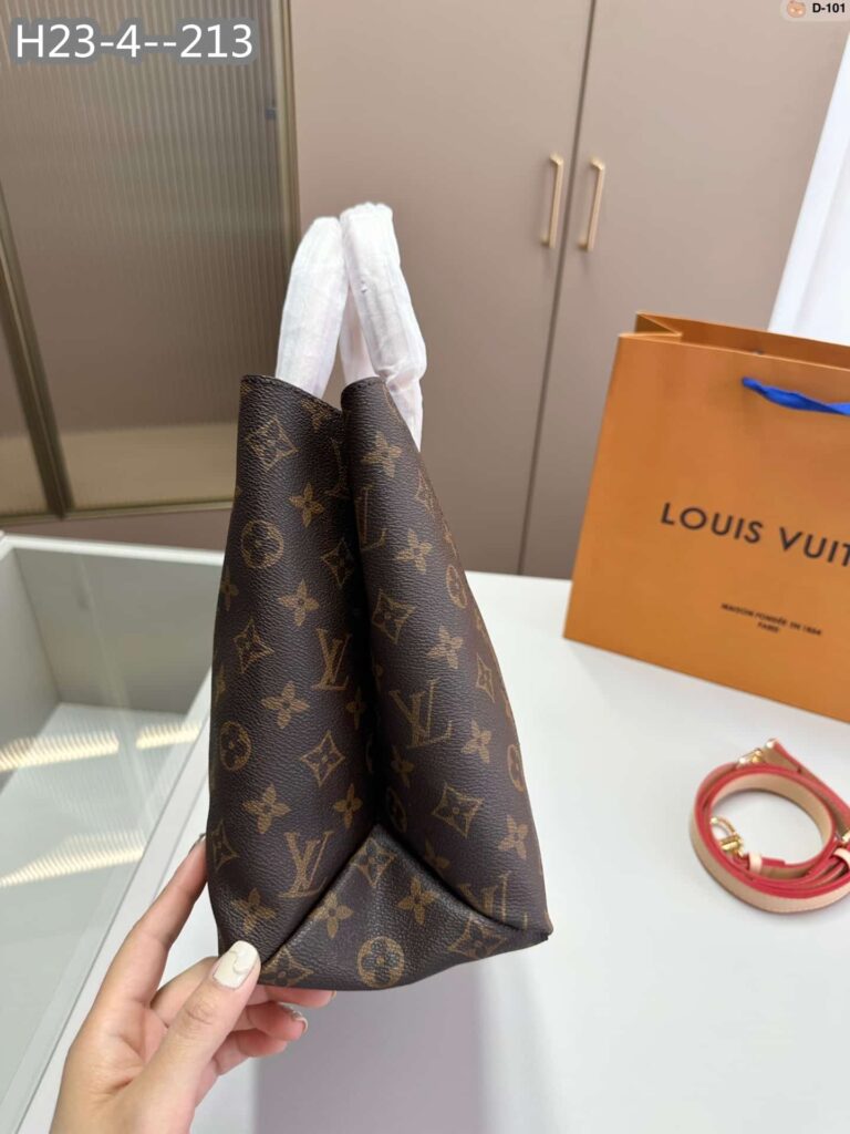 Louis Vuitton Flower Tote Bag 34Cm Brown With Line Beige M43551 - Image 5