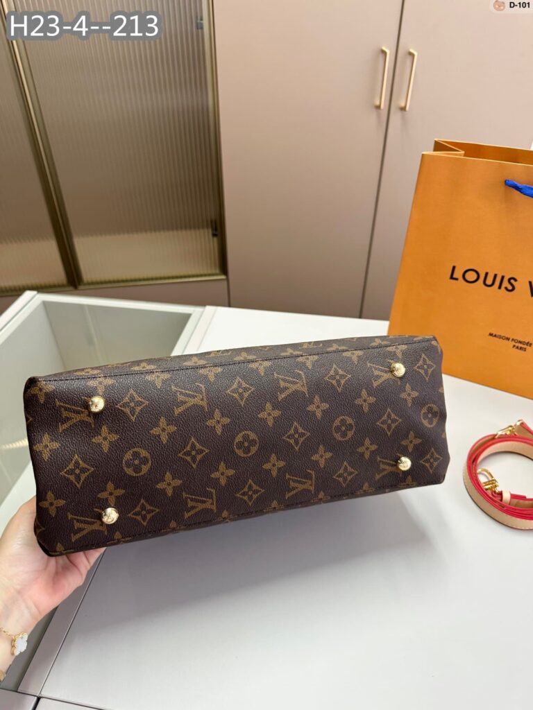 Louis Vuitton Flower Tote Bag 34Cm Brown With Line Beige M43551 - Image 6