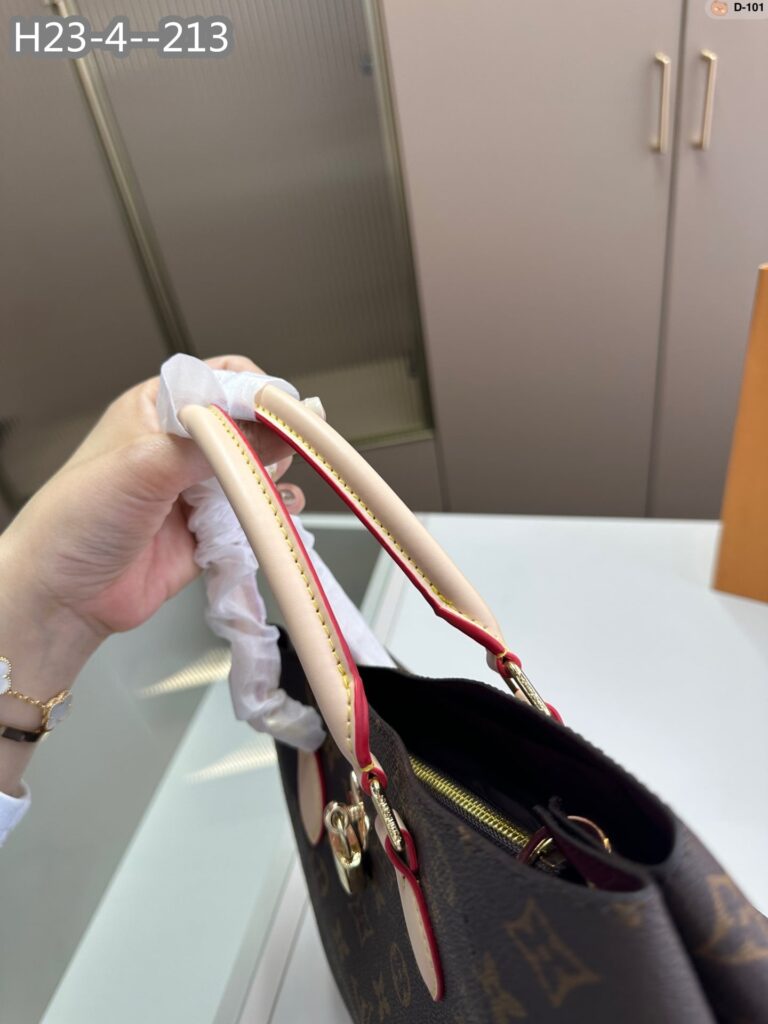 Louis Vuitton Flower Tote Bag 34Cm Brown With Line Beige M43551 - Image 8