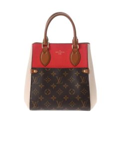 Louis Vuitton Fold Tote Monogram Red White 22Cm