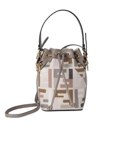 Fendi Mon Tresor Mini Bag Multicolor Canvas 18Cm 8Bs010 Apke F1Mb4