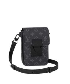 Louis Vuitton S-Lock Vertical Wearable Wallet Black 18Cm