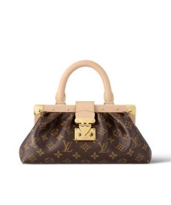 Louis Vuitton Monogram Clutch Bag Brown 28Cm M46544