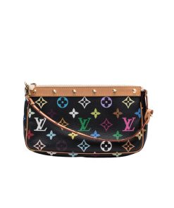 Louis Vuitton Pochette Accessoires Monogram Multicolore Black 22Cm