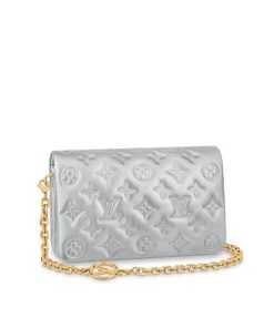 Louis Vuitton Pochette Coussin Bag Silver 19Cm M82017