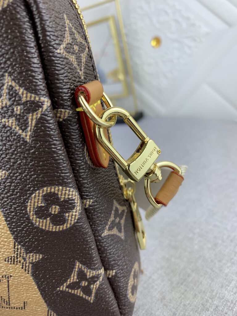 Louis Vuitton Flap Double Phone Pouch Monogram Stripes Brown Canvas 18Cm M81005 - Image 5