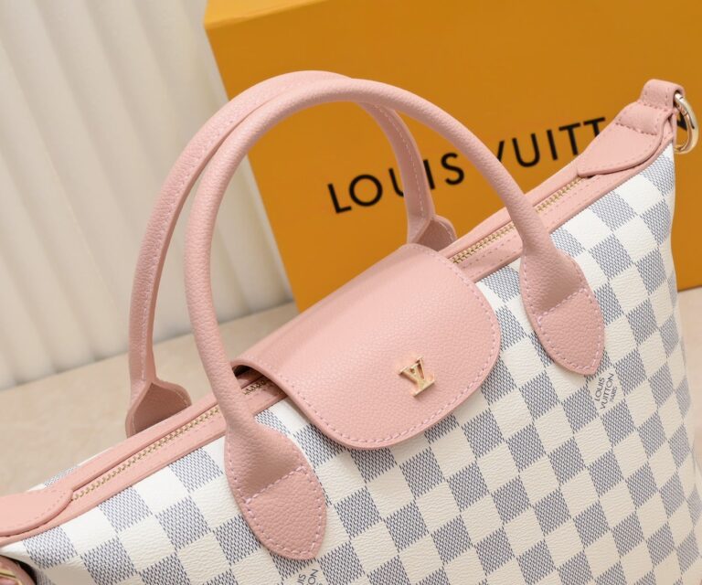 Louis Vuitton Tote Bag Damier Azur Pink 26Cm - Image 6