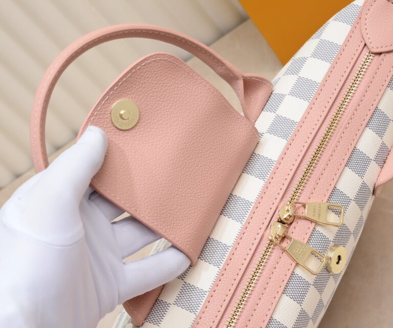 Louis Vuitton Tote Bag Damier Azur Pink 26Cm - Image 7