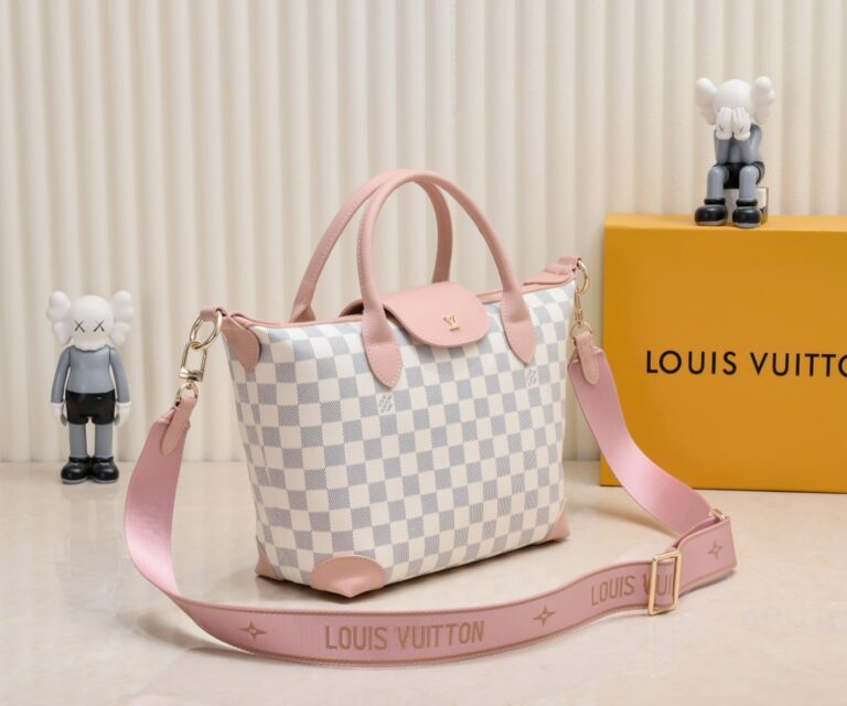 Louis Vuitton Tote Bag Damier Azur Pink 26Cm - Image 9