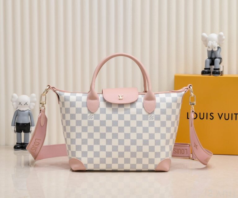 Louis Vuitton Tote Bag Damier Azur Pink 26Cm - Image 10