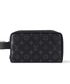 Louis Vuitton Trousse Toilette Locker Dopp Kit Black 23Cm M83113