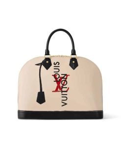 Louis Vuitton Alma Bb Beige Black 24Cm M23598