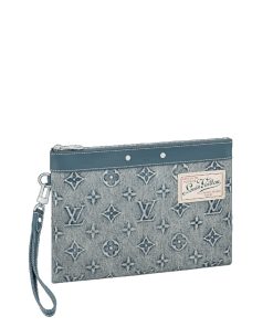 Louis Vuitton Pochette To Go Monogram Washed Denim 27Cm