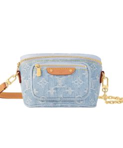 Louis Vuitton Mini Bumbag Monogram Denim Sky Blue 18Cm M83353