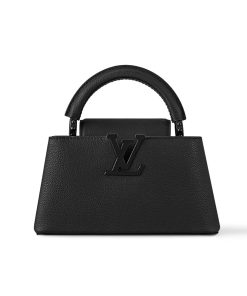 Louis Vuitton Capucines East West Mini Optic Black 19Cm M23955