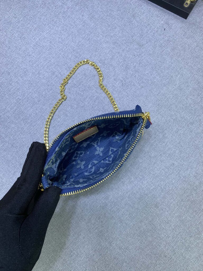 Louis Vuitton Mini Pochette Accessoires Monogram Denim Blue 10Cm M82960 - Image 2