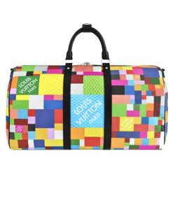 Louis Vuitton Keepall Bandouliere 45 Damier Graphite 3D Multicolor 45Cm