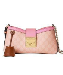 Gucci Padlock Small Shoulder Bag Gg Supreme Dusty Pink 27Cm 811705 Fad3R 6244
