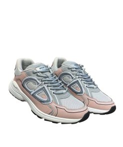 Dior B30 Sneaker Technical Fabric Grey Mesh With Pink