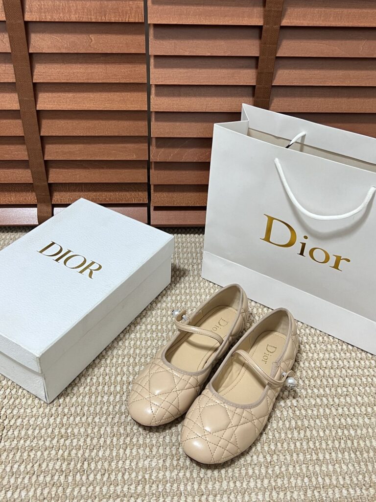 Dior Ballet Flat Nude Quilted Cannage Calfskin Kdb877Cqc S21U - Image 10
