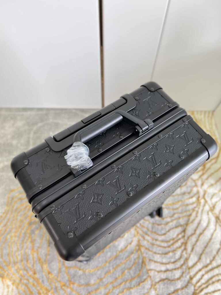 Louis Vuitton Horizon Rolling Trunk Suitcase Monogram Eclipse Coated Canvas Black 57Cm - Image 9