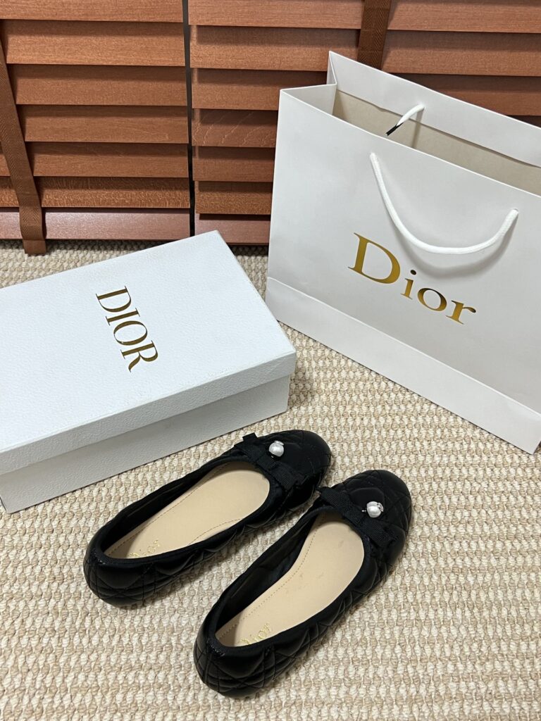 Dior Ballet Flat Black Quilted Cannage Calfskin Kdb877Cqc S900 - Image 4