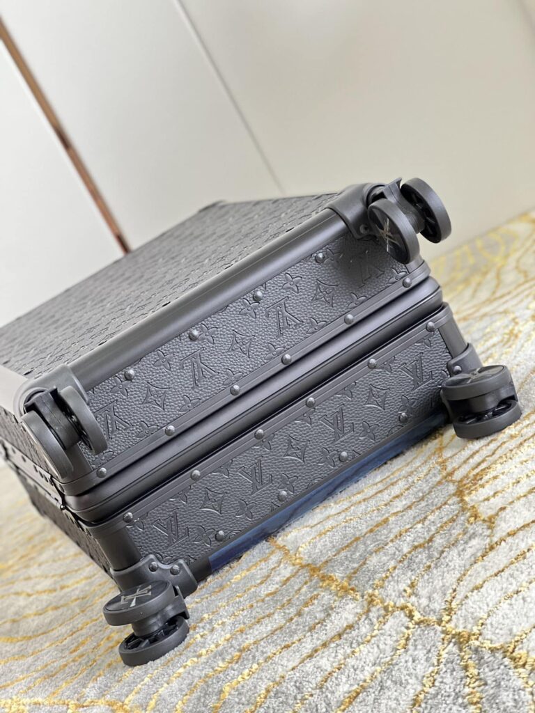 Louis Vuitton Horizon Rolling Trunk Suitcase Monogram Eclipse Coated Canvas Black 57Cm - Image 7