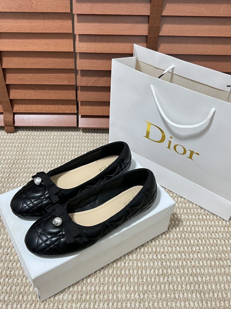 Dior Ballet Flat Black Quilted Cannage Calfskin Kdb877Cqc S900 - Image 6
