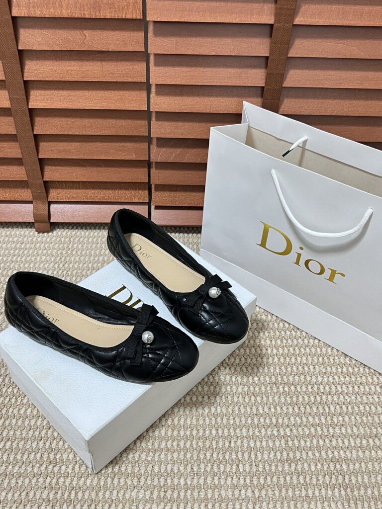 Dior Ballet Flat Black Quilted Cannage Calfskin Kdb877Cqc S900 - Image 7