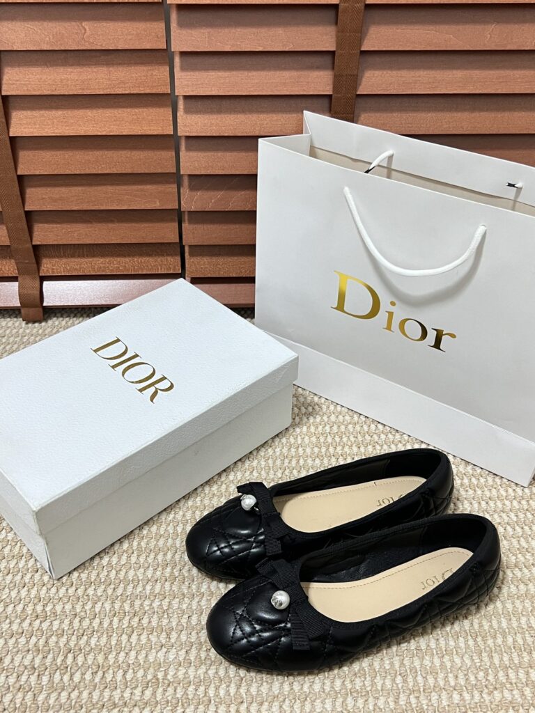 Dior Ballet Flat Black Quilted Cannage Calfskin Kdb877Cqc S900 - Image 8