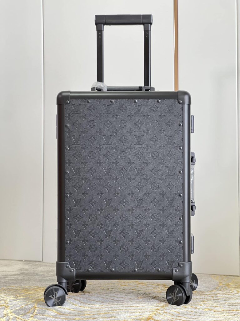Louis Vuitton Horizon Rolling Trunk Suitcase Monogram Eclipse Coated Canvas Black 57Cm - Image 2