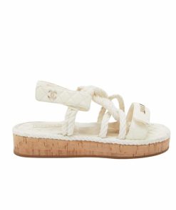Chanel Rope Sandals Strap White