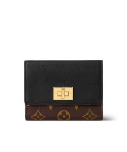 Louis Vuitton Victorine On My Side Wallet Monogram Black 12Cm M82640