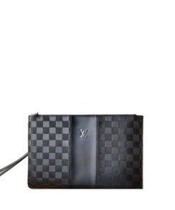 Louis Vuitton Pochette Damier Canvas Black 27Cm
