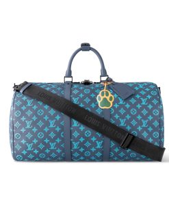 Louis Vuitton Keepall Bandoulière Navy River Blue 45Cm M46593