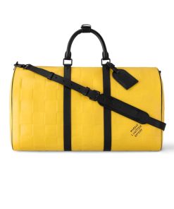 Louis Vuitton Keepall Bandoulière 50 Yellow 50Cm M25019